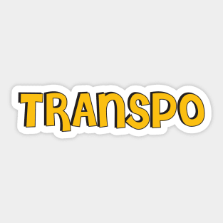 Film Crew On Set - Transpo - Gold Text - Front Sticker